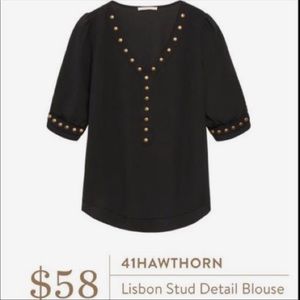 Stitch Fix 41 Hawthorn Lisbon Studded Blouse